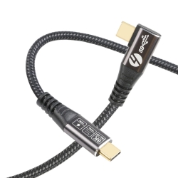 1m USB 4 Gen3 Cm-Cm One Side Straight Cable & One Side 90 Degrees | 100W 8K 60HZ 40G 005.004.0522