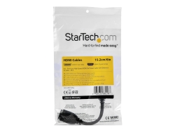 Startech.Com 6IN HDMI 2.0 Port Saver Cable - Gripping Connector - 4K 60HZ Ltw HD2MF6INL