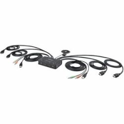 StarTech.com Kvm Switchbox - 2 Computer(s) - 1 Local User(s) - 4K - 3840 X 2160 - 4 X USB - USB 2.0 - 6 X HDMI - Desktop C2-DH46-UA2-CBL-KVM
