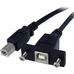 3 Ft Panel Mount USB Cable B To B - F/M USBPNLBFBM3