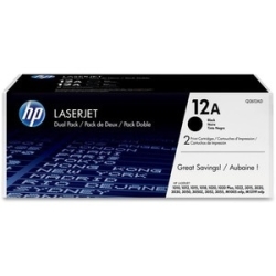 HP 12A 2-pack Black Original LaserJet Toner Cartridges Q2612AD