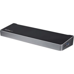 StarTech.com Triple Monitor USB 3.0 Docking Station For Laptops - Mac & Windows - USB Fast Charge Port - Up To 4K - USB3DOCKH2DP - 4K USB Docking Station Supports 4K On One Display - Triple Display Docking Station Has Fast-charge Port - USB 3.0 Docking S
