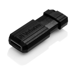 Verbatim Store'n'Go Pinstripe USB 2.0 Drive 16GB, Slim Retractable Design, 2 Years Limited Warranty (Black) 49063
