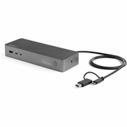 StarTech.com Universal Laptop Docking Station, Hybrid USB-C & USB-A Dock, Dual 4K DP & HDMI, 100W Pd, Mac / Windows / Chrome Os, GbE - Docking Station For USB-C, USB-A Laptops - Works W/ Windows, MacOS, Ubuntu, ChromeOS - Dual Monitors On Base M-Series M