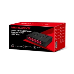 Mercusys MS105G 5-Port Gigabit Desktop Switch, 5x Gigabit Ports, Compact Design, Plug N Play, Green Ethernet Technology MS105G