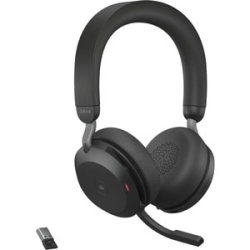 Jabra Evolve2 75 Wireless On-Ear Headset - USB-A - Microsoft Teams Optimised - No Charging Stand 27599-999-999