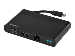 Startech.Com USB-C (T/Bolt3) Multiport Adapter, 4K, HDMI, USB, RJ45, VGA, Single Display, DKT30CHVCM