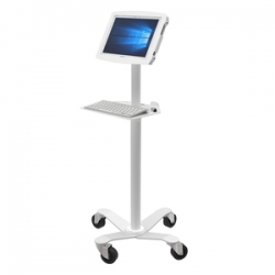 Compulocks RISE FREEDOM-ROLLING FLOOR POLE STAND WHITE (MCRSTDW)
