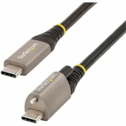 StarTech.com 3ft 1m Top Single Screw Locking USB C Cable 10Gbps, USB 3.1 Type-C Cable, 5A/100W Pd, DP Alt Mode, Usb-c To C Cord - 3.3ft/1m Usb-c To C Top Screw Locking Cable; USB 3.2 Gen 2/10Gbps; Up To 100W (5A) Pd 3.0; DP 1.4 Alt Mode; 8K 30Hz - Durabl