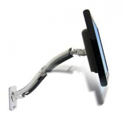 Ergotron Mx Wall Mount Lcd Display Arm Polished Aluminium Colour Up To 100mm Vesa Mount 45-228-026 