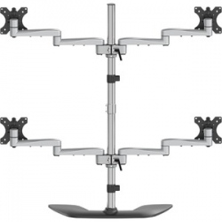 Startech Quad-Monitor Stand - Articulating - Steel & Aluminum (ARMQUADSS)