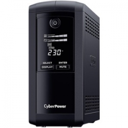 Cyberpower VALUE PRO 700VA / 390W LINE INTERACTIVE UPS - 1 12V/7AH - 2 YRS ADV. REPLACEMENT WTY INCL. INTERNAL BATTERIES (VP700ELCD)