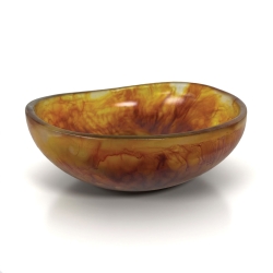 Urban Attitude Raqs Salad Bowl Height: 11.5cm, Width: 29.5cm, Length: 31cm - Burnt Amber UT260509-BA