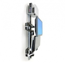 Ergotron Lx Ii Wall Mount Lcd & Keyboard With Small Universal Cpu Holder, Polished Aluminum 45-247-026