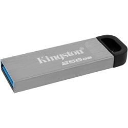 Kingston DataTraveler Kyson Dtkn 256 Gb USB 3.2 (Gen 1) Type A Flash Drive - Silver - 200 MB/s Read Speed - 60 MB/s Write Speed - 1 Piece DTKN/256GB