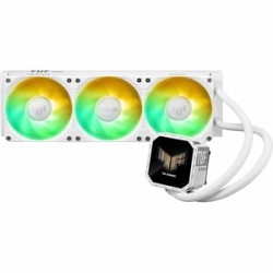 Tuf Gaming Lc Iii 360 Argb LCD All-in-one Liquid CPU Cooler With Pre-installed Triple Fans Designed For High Airflow & Static Pressure 2.8in LCD For Hardware Monitoring Custom GIFs & MP4 Video Clips TUF Gaming LC III 360 LCD WHT