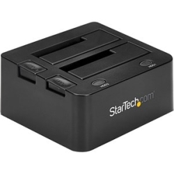StarTech.com Drive Dock Sata/600 - USB 3.0 Type B Host Interface - Uasp Support External - Black - Dual-Bay Hard Drive Dock For 2.5" / 3.5" Sata Drives; Sata Iii (6.0 Gbps) Hdd/SSD; USB 3.2 Gen 1 (5 Gbps) Host Connection; Top-Loading Drive Bay W/ Drive D