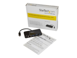 Startech.Com 3 Port USB-C Hub, USB-C(1), USB(3), RJ45, 60W Pd, 2YR HB30C3AGEPD