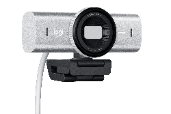 Logitech Mx Brio Ultra Hd 4K Webcam, Advanced Autofocus, USB-C, Privacy Shutter, Pale Grey 960-001561