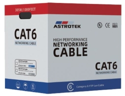 Astrotek CAT6 Ftp Cable 305m Roll - Blue Full 0.55mm Copper Solid Wire Ethernet LAN Network 23AWG 0.55cu Solid 2x4p Pvc Jacket ATP-BLUF6-305M