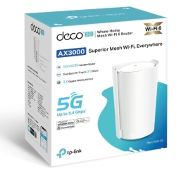 TP-Link Deco X50-5G(1-pack) 5G AX3000 Whole Home Mesh WiFi 6 Gateway, 574 Mbps At 2.4 GHz + 2402 Mbps At 5 GHz, 5G 3.4Gbps/900Mbps, 4G+ Cat19 1.6Gbps/ Deco X50-5G(1-pack)
