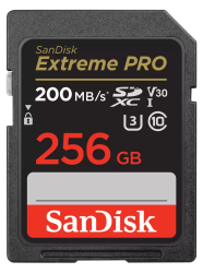 SanDisk 256GB Extreme Pro Memory Card 200MB/s Full Hd & 4K UHD Class 30 Speed Shock Proof Temperature Proof Water Proof X-ray Proof Digital Camera SDSDXXD-256G-GN4IN