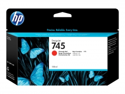 HP 745 130-Ml Chromatic Red Designjet Ink Cartridge - Z2600/Z5600 HPF9K00A