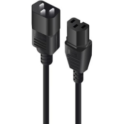 Alogic 1.5m Iec C14 To Iec C15 High Temperature - Male To Female MF-C14C15-1.5