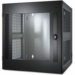 APC NetShelter 13U Wallmount Rack Cabinet Glass Door Double Hinged Server Depth AR100
