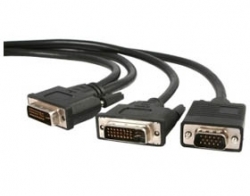 Startech 6 Ft Dvi-i Male To Dvi-d Male And Hd15 Vga Male Video Splitter Cable - Dvi To Vga Connector