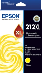 212XL Std Yellow Ink - Xp-4100, Xp-3105, Xp-3100, Xp-2100, Wf-2850, Wf-2830, Wf-2810 C13T02X492