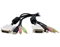 Startech 1 5ft/ 4m 4-in-1 Usb Dual Link Dvi-d Kvm Switch Cable W/ Audio & Microphone Dvid4n1usb15