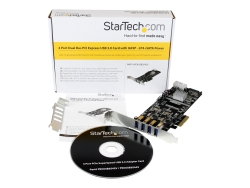 Startech.Com 4 Port PCI Express Pcie Superspeed (5GBPS) USB 3.0 Card Adapter W/ 2 Dedicate PEXUSB3S42V