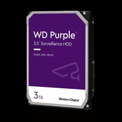 Western Digital Wd 3TB Purple 3.5" Hard Drive, Sata III(6Gbps), 5400RPM, 256MB Cache, Surveillance Storage, Up To 64 Cameras, 3y WD33PURZ