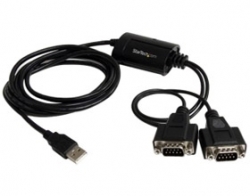 Startech 2 Port Ftdi Usb To Serial Rs232 Adapter Cable With Com Retention - Usb To Db9 - Usb To ICUSB2322F