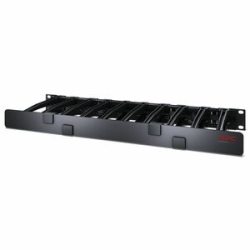 APC NetShelter Cable Management, Horizontal Cable Manager, 1U, Single Side With Cover, Black, 482.6 X 44.45 X 165.1 Mm AR8612