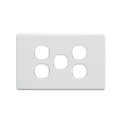 4C | Classic 5 Gang Switch Grid And Cover Plate - White 040.000.0025