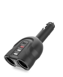 (LS)mbeat® Gorilla Power Four Port Usb-c Pd & QC3.0 Car Charger With Cigar Lighter Splitter Features Built-in Over Heat Package Eol MB-CHGR-C38