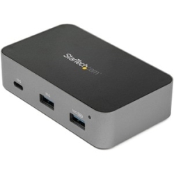 StarTech.com USB/Ethernet Combo Hub - USB 3.1 Type C - External - Black, Space Gray - Uasp Support - 3 Total USB Port(s) - 3 USB 3.1 Port(s)1 Network (Rj-45) Port(s) - Mac, Linux, ChromeOS, Android, Pc HB31C2A1CGS