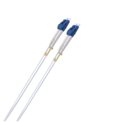 5m LC-LC OS2 Single Mode Dual-Core Fibre / Fiber Optic Cable UPC Duplex Armoured Low Smoke Zero Halogen (LSZH) Jacket White LCUPCWHITE-5M