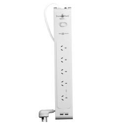 Powershield Zapguard 5 Way Surge Board, 2x USB, 5YR PSZ5U2