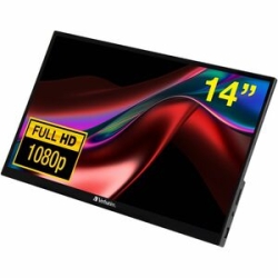 Verbatim Pmt-14 14" Class LCD Touchscreen Monitor - 16:9 - 6 Ms - 14" Viewable - Capacitive - 10 Point(s) Multi-touch Screen - 1920 X 1080 - Full Hd - In-plane Switching (Ips) Technology - 16.7 Million Colours - 250 Cd/m² - Speakers - HDMI - USB - USB T