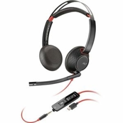 Poly Blackwire 5220 Stereo Usb-c Headset +3.5mm Plug +usb-c/a Adapter 93S88AA