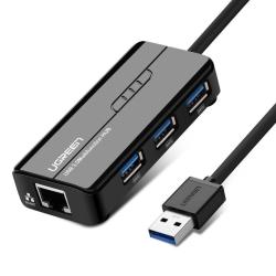 Ugreen USB 3.0 Hub With Gigabit Ethernet Adapter (20265) ACBUGN20265