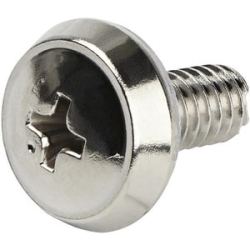 StarTech.com 12-24 Server Rack Screws - 50 Pack - Nickel-plated (CABSCRWS1224) - Mounting Screw - 12 - Steel - Silver - 50 / Pack CABSCRWS1224