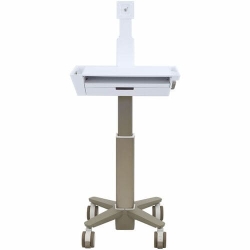 CareFit Slim 2.0 LCD Light-Duty Medical Cart - 1 Drawer (1x1) (White/Warm Grey) C50-3510-0