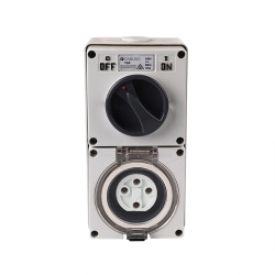 4C | Combination Switched Socket 4Pin IP66 500V 10A 040.000.0151