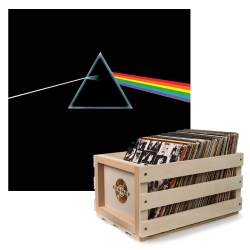 Crosley Record Storage Crate Pink Floyd The Dark Side Of The Moon Vinyl Album Bundle SM-88875184251-B