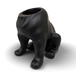 Urban Attitude Maggie Bulldog Planter - Matte Black UA-TH669BLK