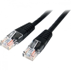 Startech 15m Cat5e Black Molded Rj45 Utp Cat 5e Patch Cable - 15 M Patch Cord - Molded Patch Cable